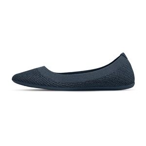 Allbirds Tree Breezer Flat 7 Navy Blue Sustainable Knit Ballet Flat Wool Sole